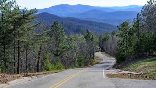 View of Cheaha Mountain from near the top of Chimney Peak, outside Jacksonville, Alabama, USA