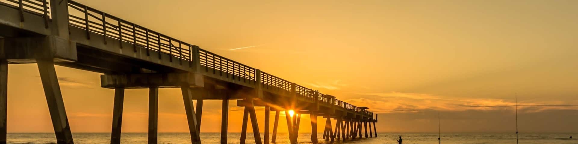 Jacksonville Beach fishing pier...best place to watch the sunrise in Jax and lot of people were fishing, surfing and taking photographs..