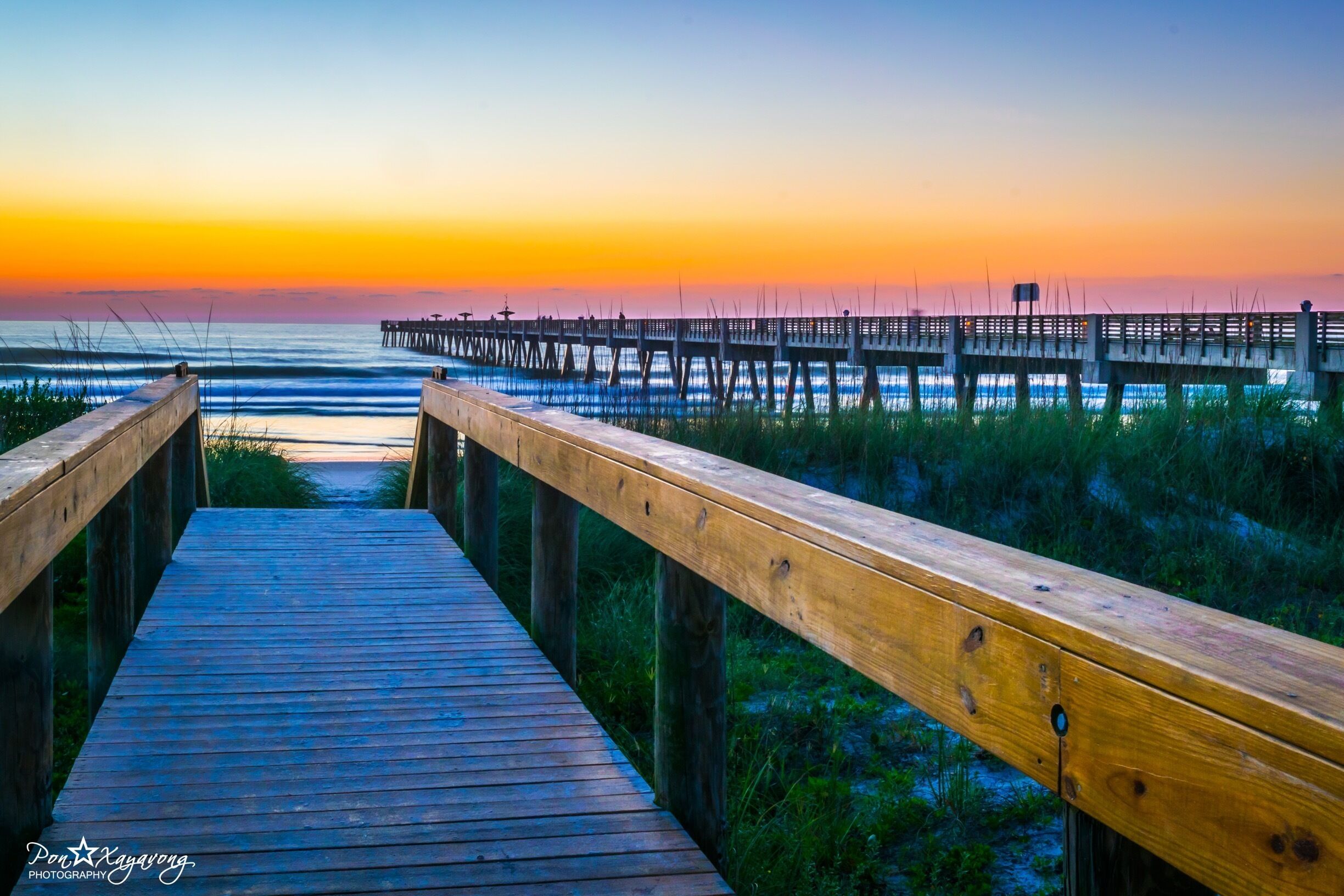 Sunrise at the Jacksonville Beach Pier.