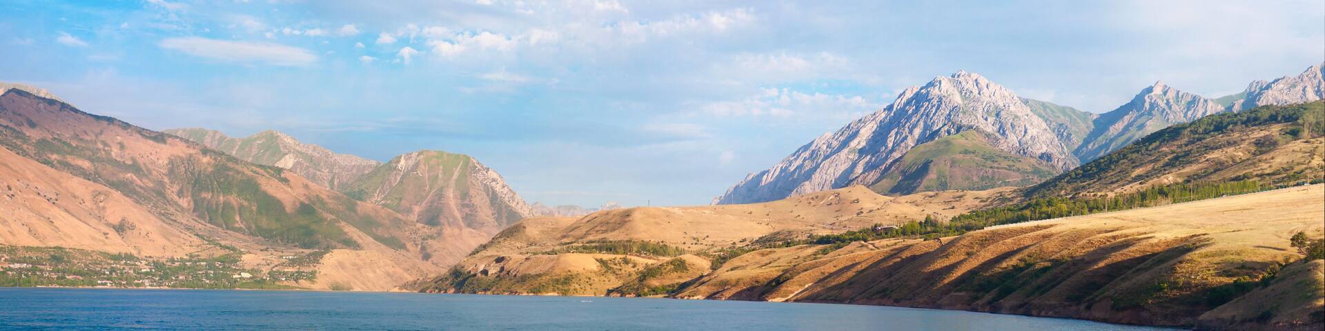 Chimgan rocks panorama. Uzbekistan, Tashkent.