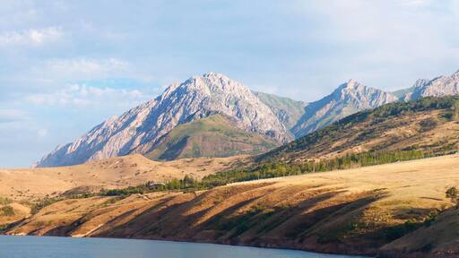 Chimgan rocks panorama. Uzbekistan, Tashkent.