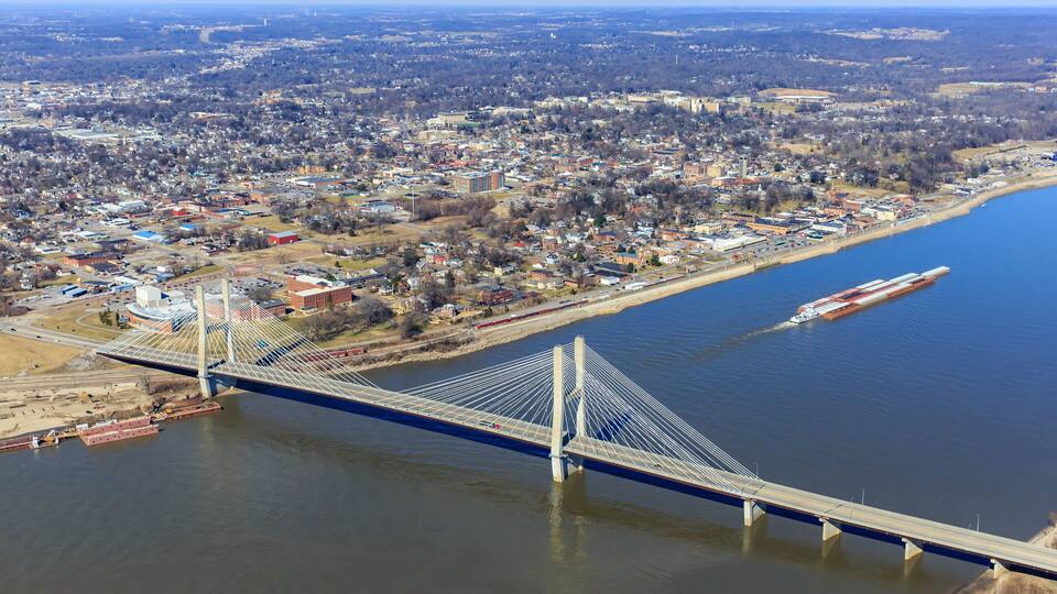 Aerial Photo of Cape Girardeau, Missouri, USA
