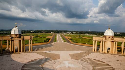 Basilica of Our Lady of Peace, a Roman catholic minor basilica in Yamoussoukro, the administrative capital of Cote d'Ivoire (Ivory Coast).