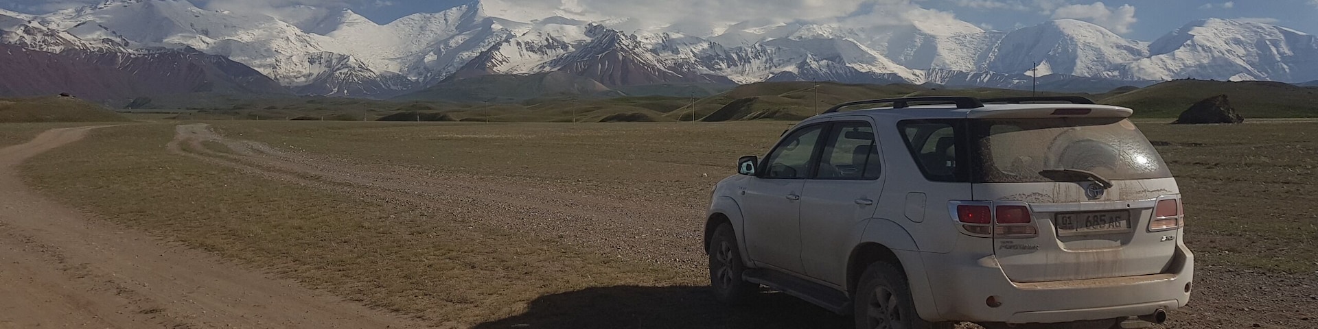 On the way to Lenin Peak Base Camp.
Lenin Peak is one of the highest peaks in the Pamir Range, 7.135m and is said to be the "easiest" 7000-peak.