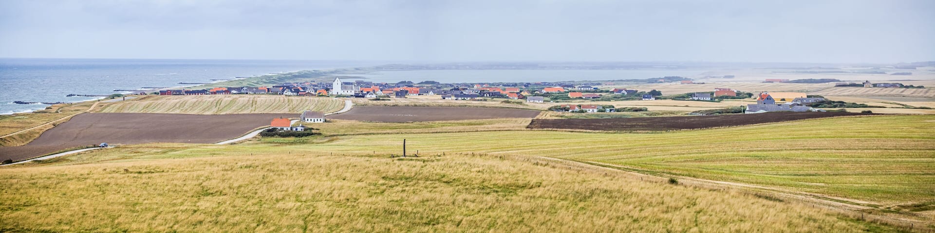 The rural heart of Bovbjerg, Denmark, captured in August 2025.