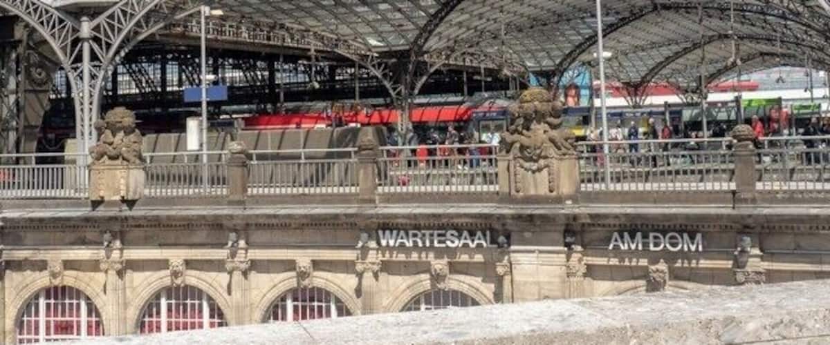 Cologne Hauptbahnhof is a major railway station in Germany servicing not only Germany but others areas of Europe.  It is located close to the Cologne Cathedral and the Museum Ludwig.
