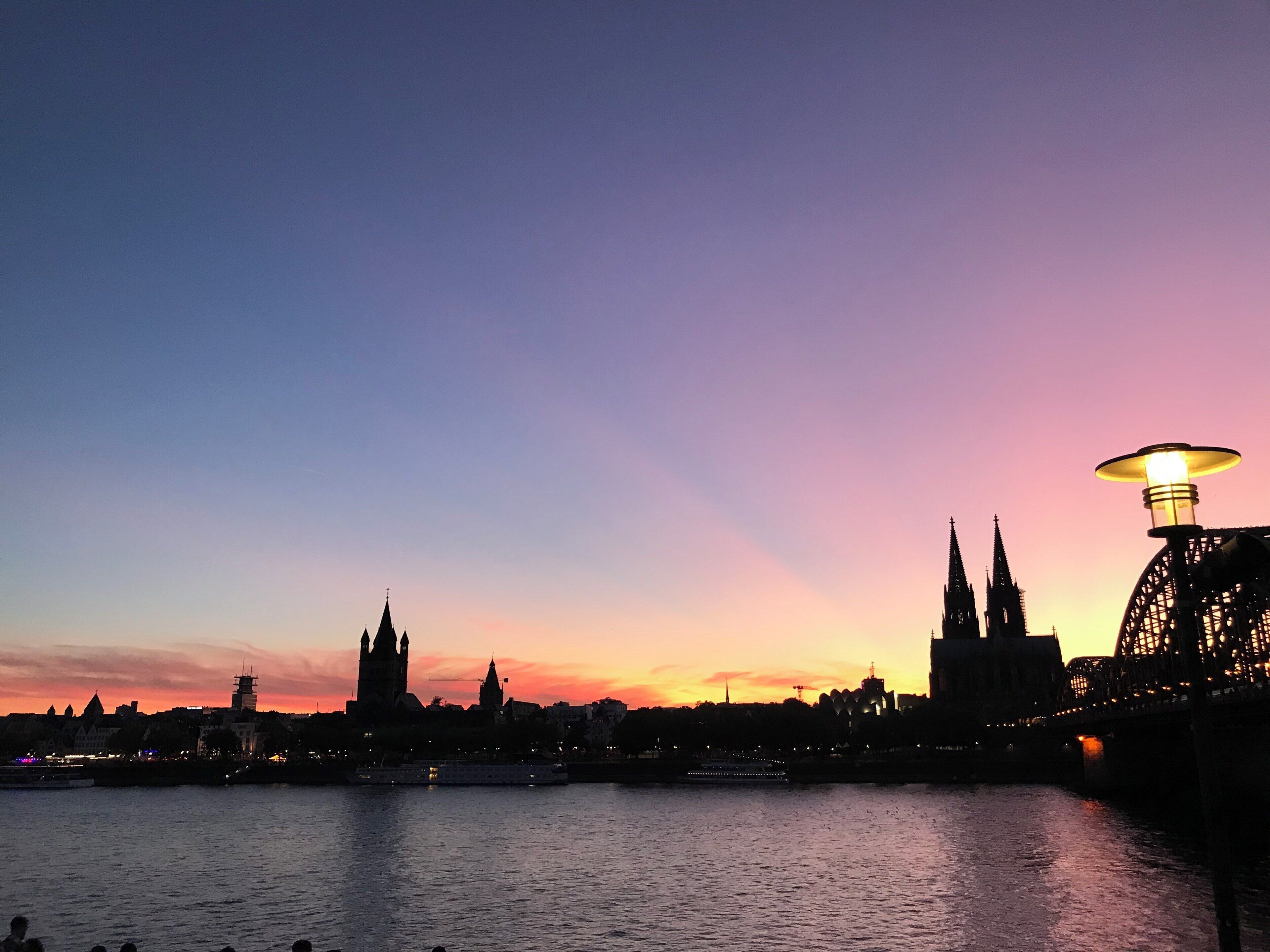 The Hohenzollernbrucke is the oldest of the eight bridges that span the Rhine in Cologne.