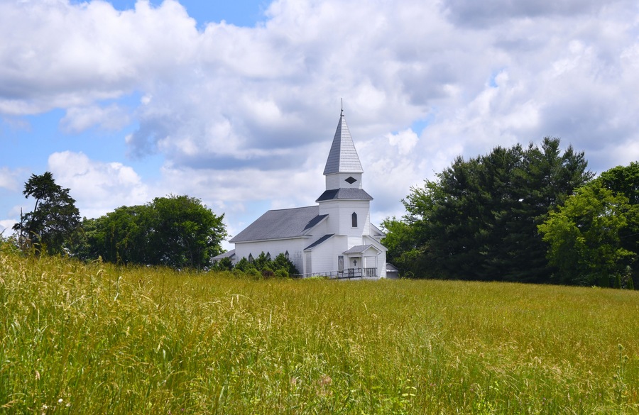 Country Church With Tin Steeple