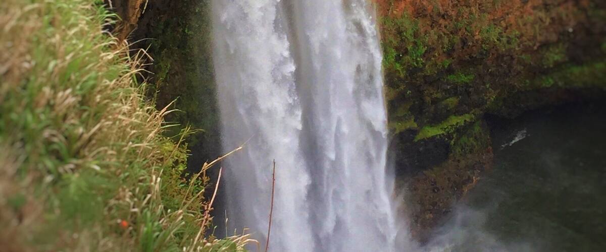 The twin falls, probably most famous for their appearance in the intro for the TV Series Fantasy Island in the 80s are a very short drive from the city of Lihue. One of the many dramatic water features that can be found on the Garden Isle, Kauai.