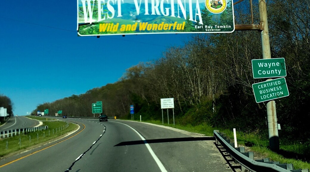 Welcome to West Virginia.
On our way home (April 2016)