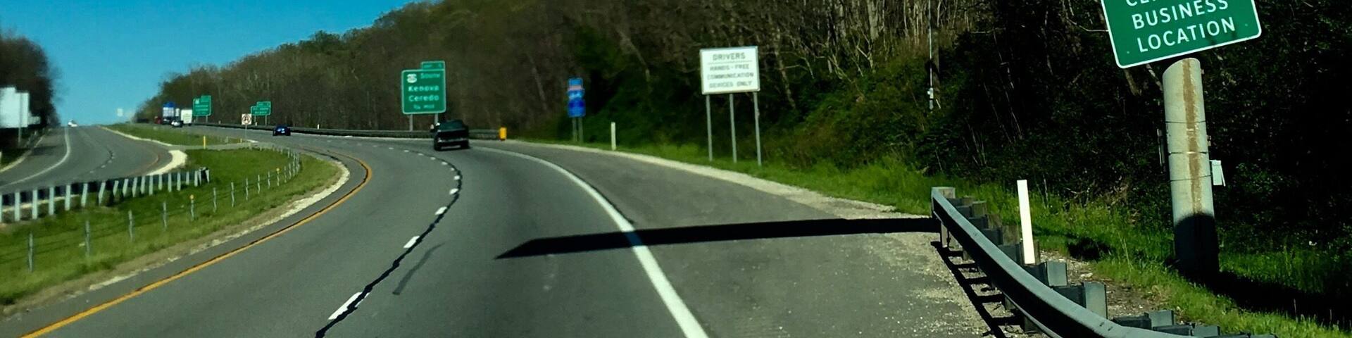 Welcome to West Virginia.
On our way home (April 2016)