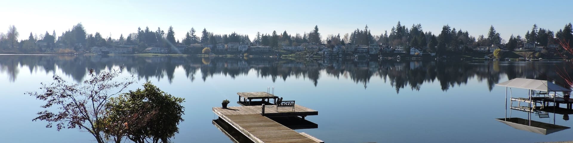November Day at Lake Meridian, WA with Reflections 6