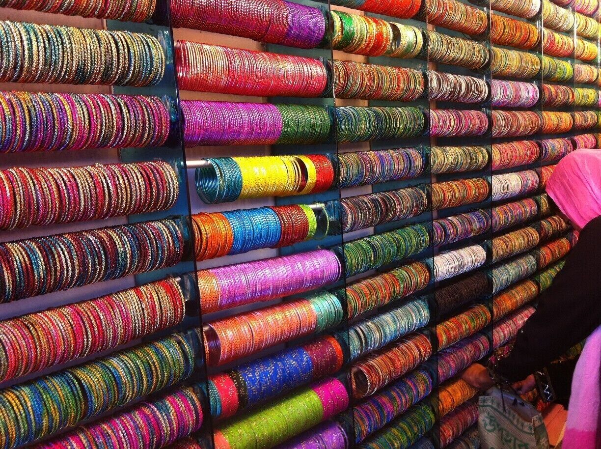 I was shopping in Chittagong and found this wall of bangles. The display was just stunning.