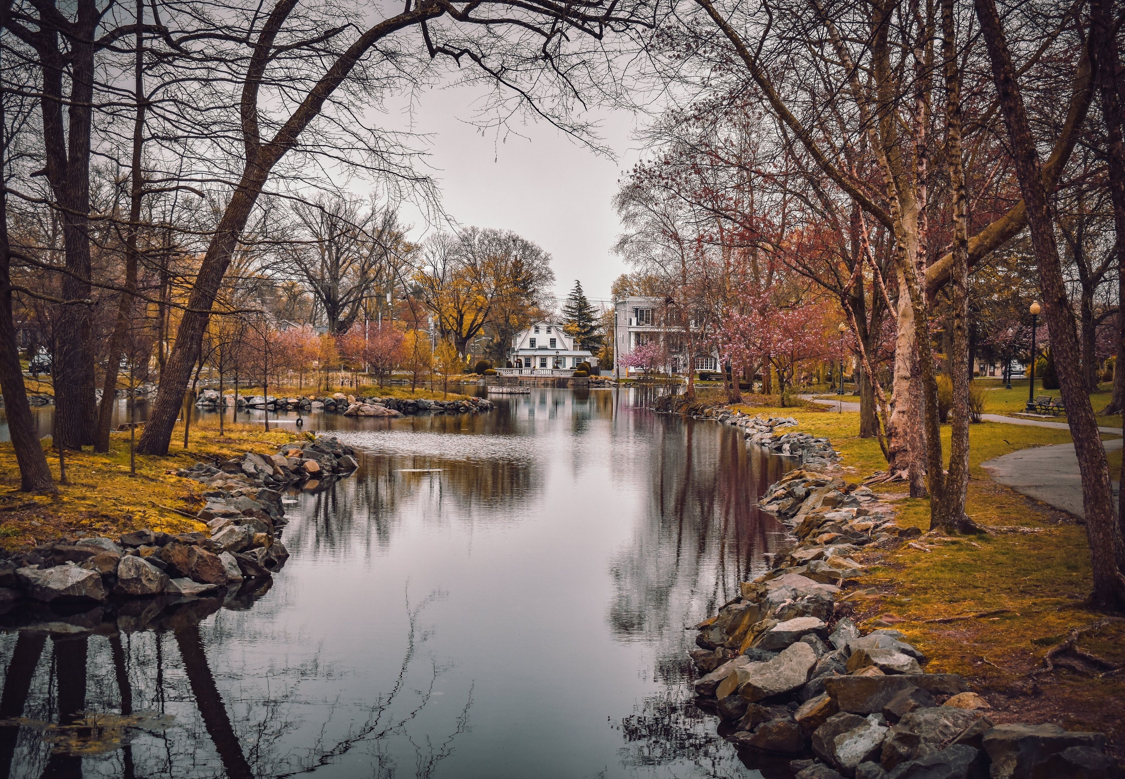 Mindowaskin Park Westfield, NJ New Jersey Bridge Over The Water Landscape