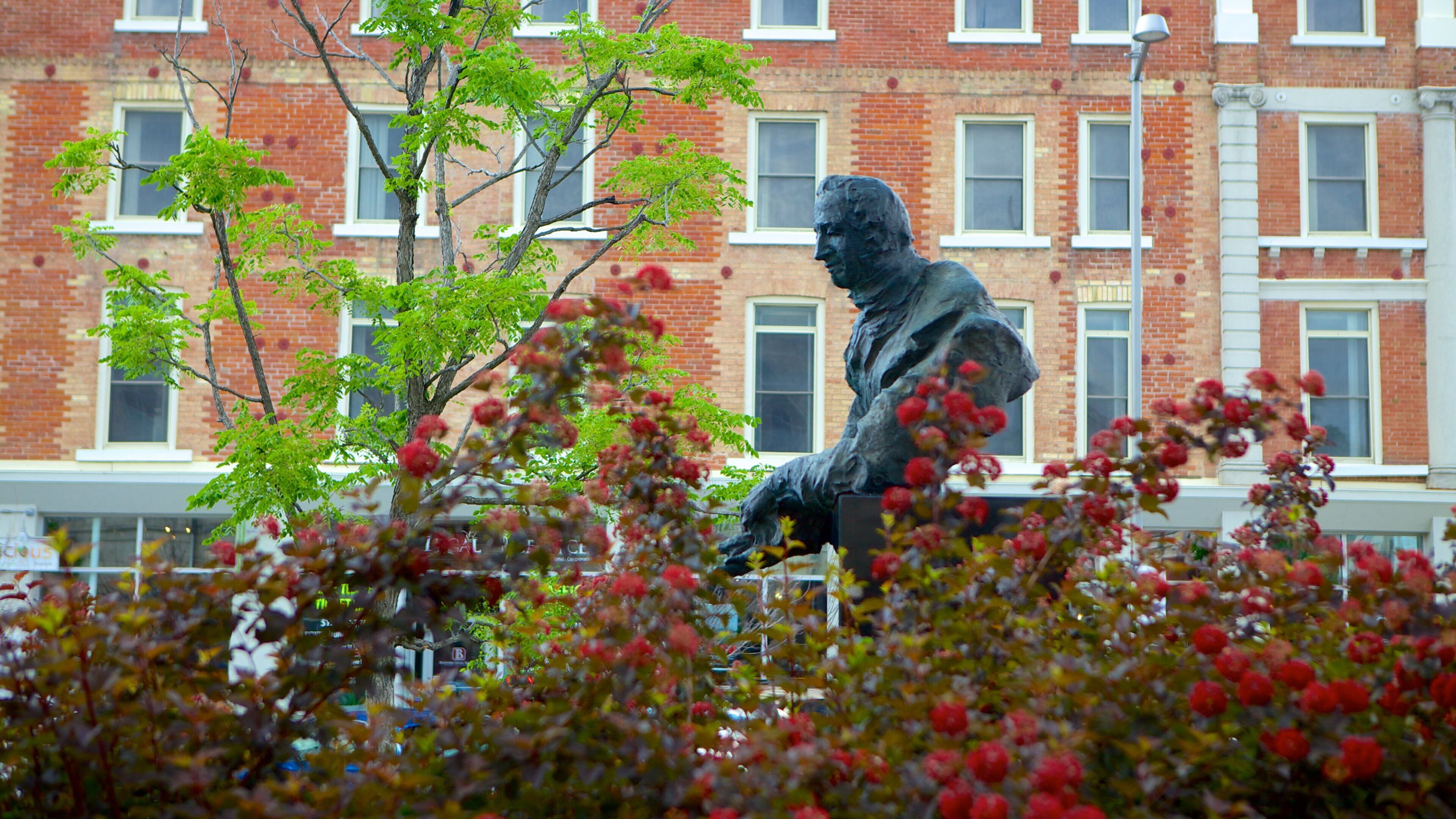Guelph featuring flowers and a statue or sculpture