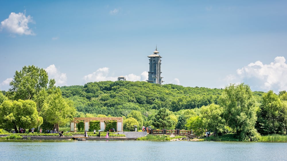 Jingyue Lake,the Biggest and most beautiful park in changchun., Shutterstock ID 1028321491, Purchase Order: -