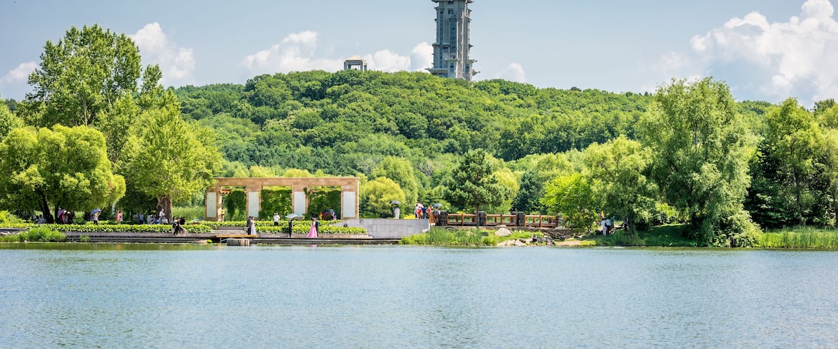 Jingyue Lake,the Biggest and most beautiful park in changchun., Shutterstock ID 1028321491, Purchase Order: -