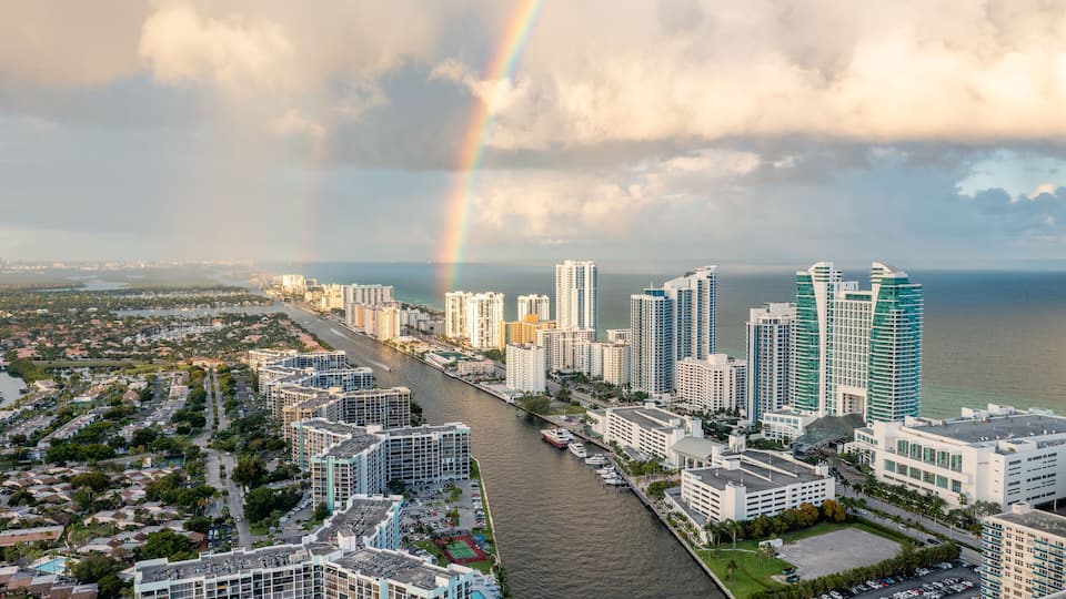 Hallandale and Miami Beach Florida after a Storm