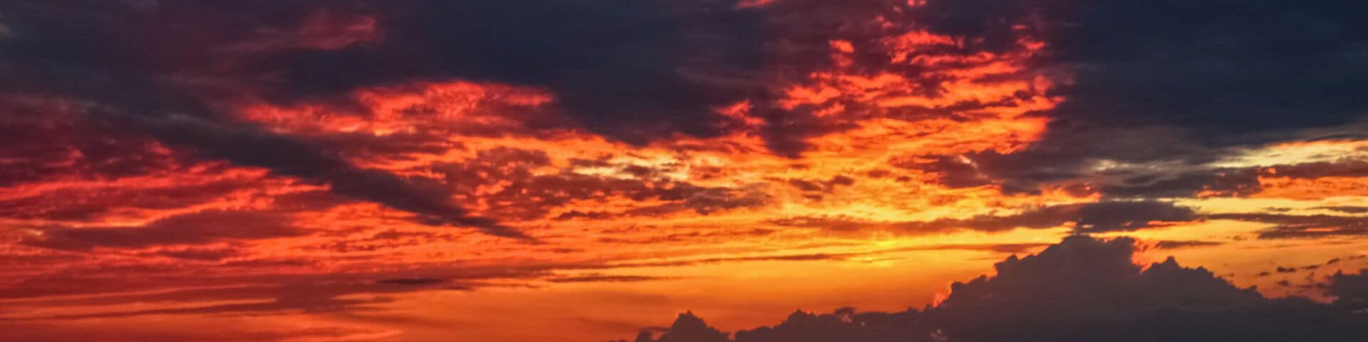 Sunset over looking lake erie