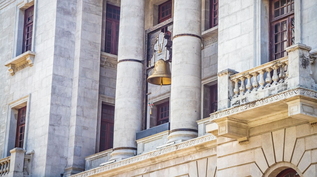 Tampico, Tamaulipas Mexico, August 26 2024 White municipal building of Tampico in front of the Plaza de Armas
