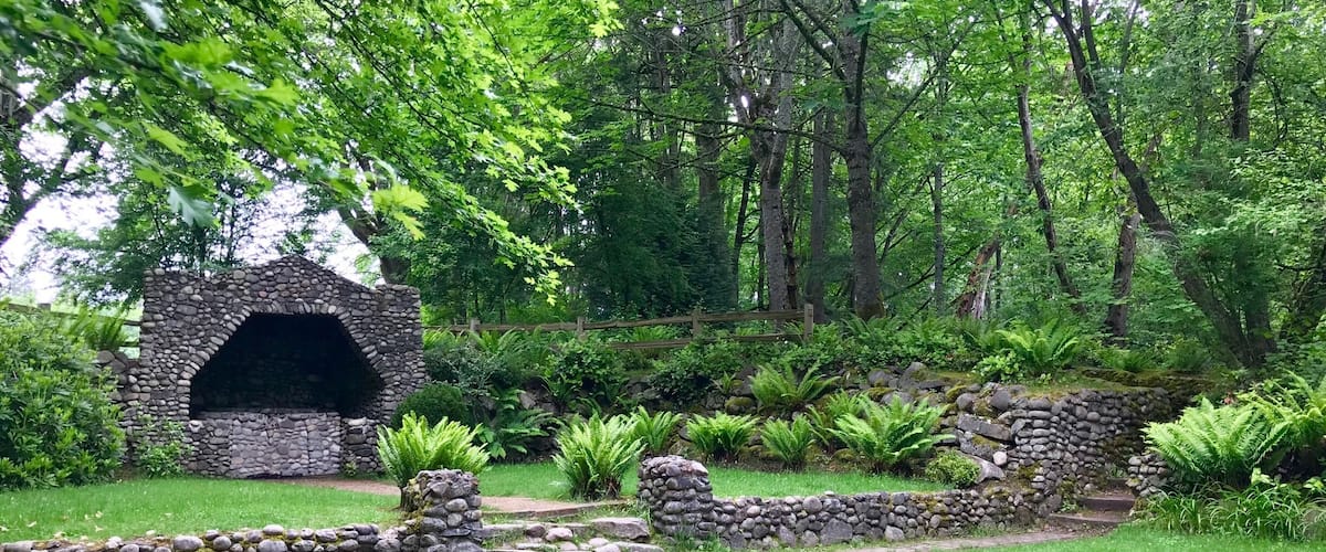 We took a walk around the monastery and found this grotto.