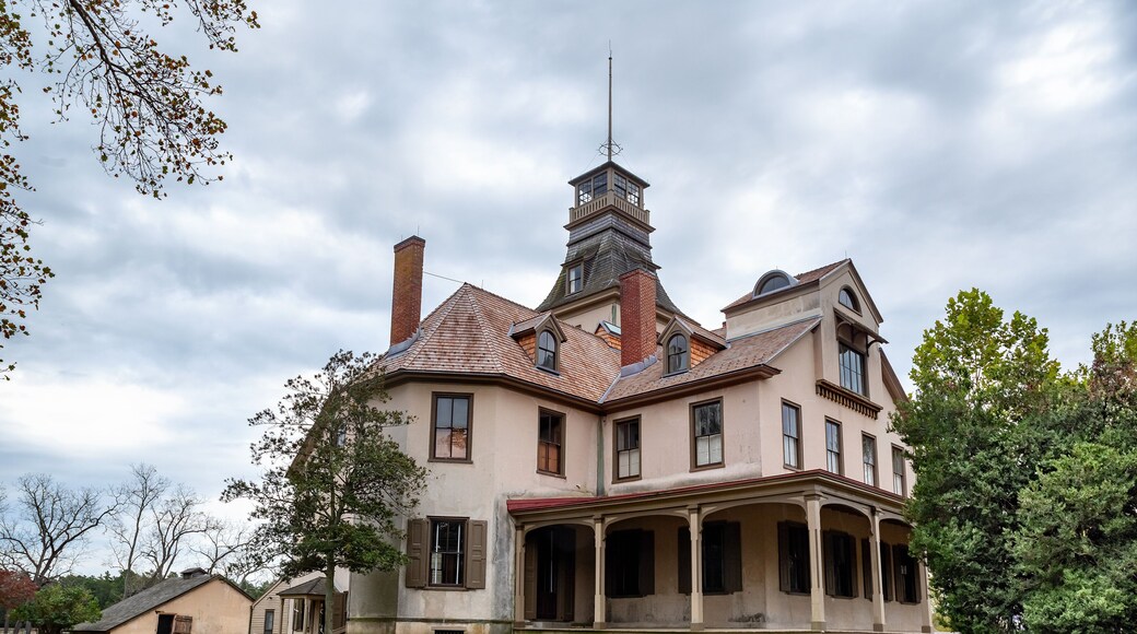 historic mansion in Batsto Village is located in Wharton State Forest in Southern New Jersey. United States.