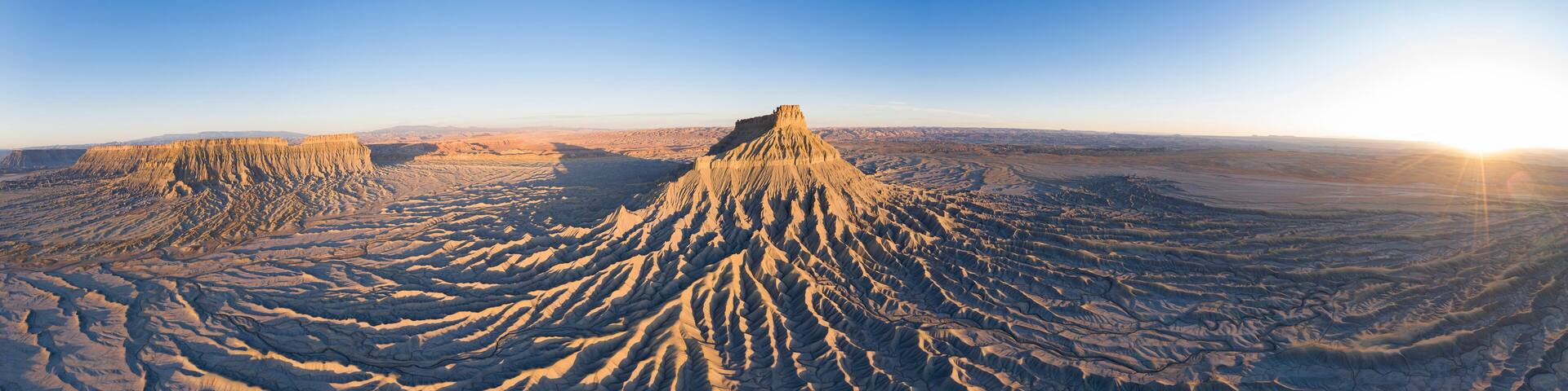 Erosion paints an abstract picture in the badlands of Utah backcountry