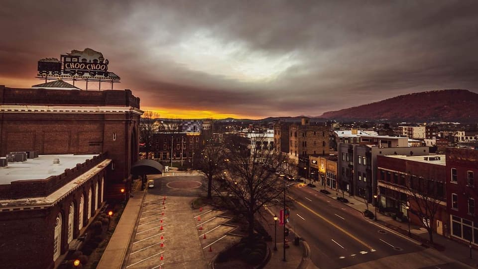 Historical train museum. Early cold morning