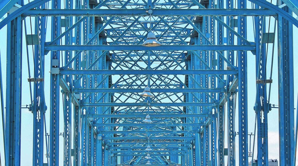 The Walnut Street Bridge is a wonderful way to cross the Tennessee River by foot or bike. The breeze that hits your face as you walk, makes it oh so refreshing and the views --- so pretty no matter which way you look!
Built in 1890, this Bridge is one of the world's longest pedestrian bridge. It connects downtown Chattanooga to the north shore.