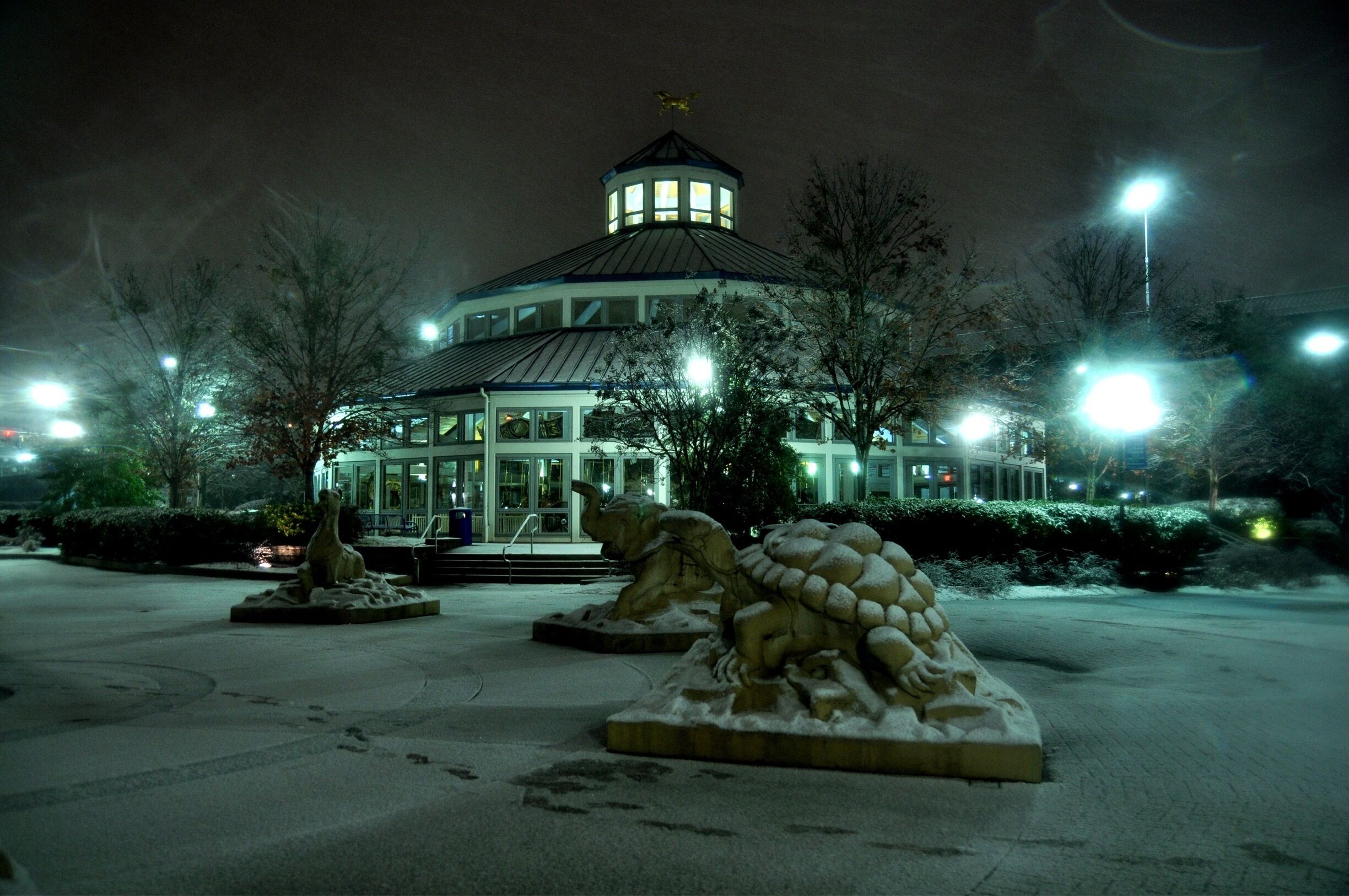 Dusting of snow at Coolidge Park.