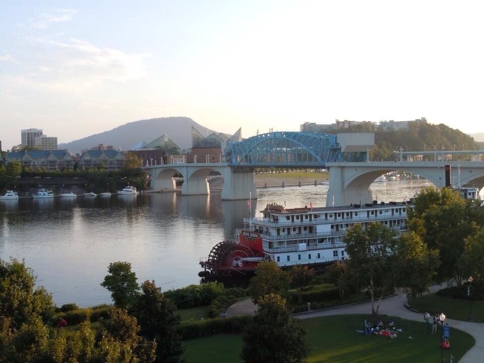 View of the TN river from Coolidge Park. Love this town!
