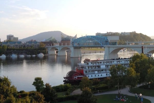 View of the TN river from Coolidge Park. Love this town!