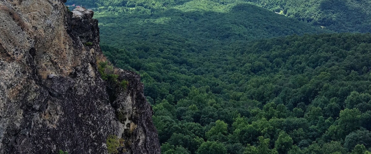 White Rocks Overlook, part of the 9 mile loop that includes Sand Cave. Beautiful way to spend a summer day.