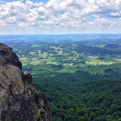 White Rocks Overlook, part of the 9 mile loop that includes Sand Cave. Beautiful way to spend a summer day.