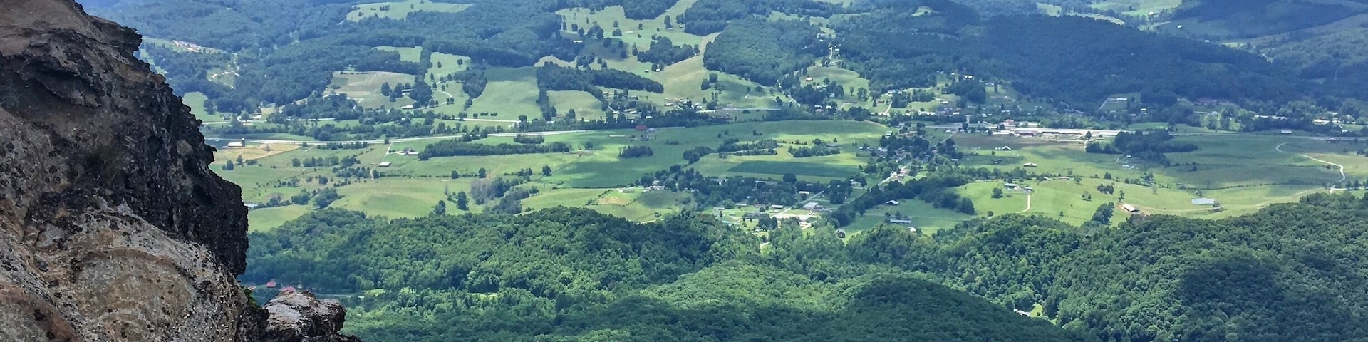 White Rocks Overlook, part of the 9 mile loop that includes Sand Cave. Beautiful way to spend a summer day.
