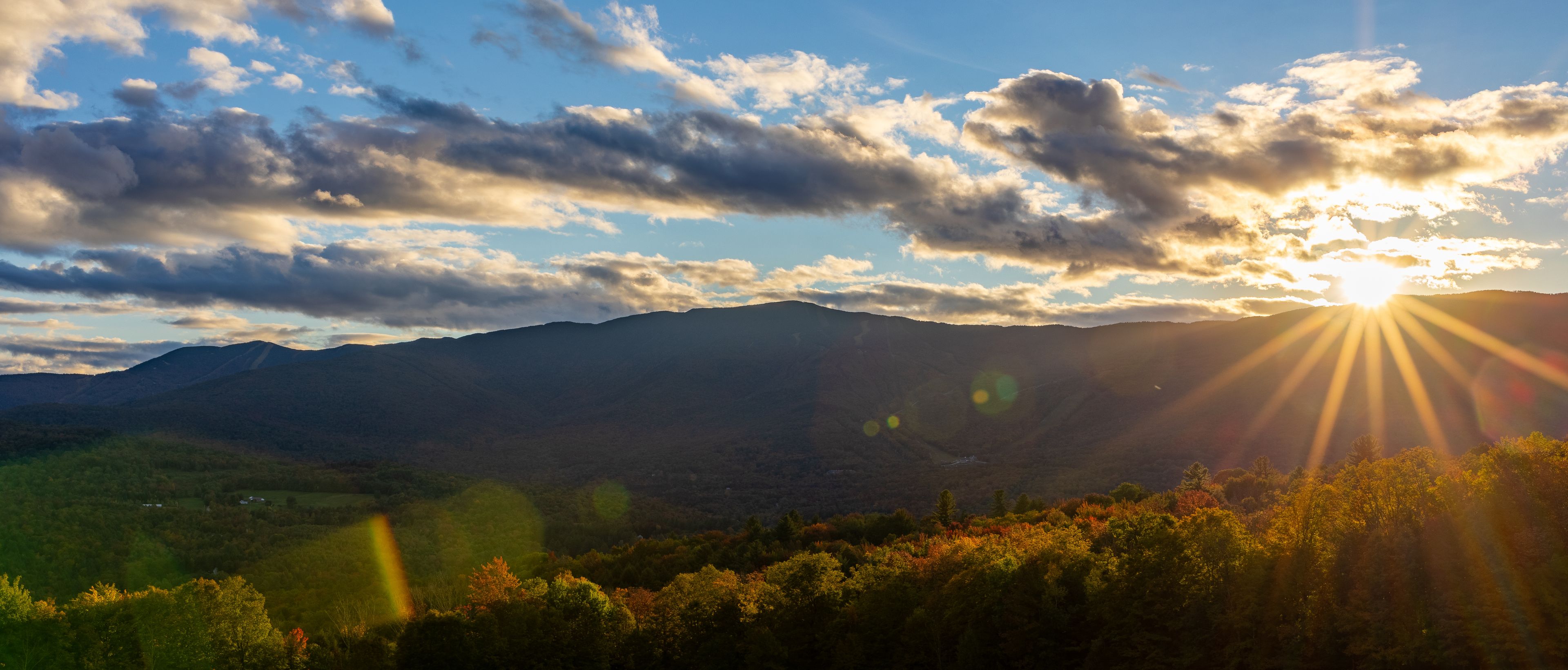Mt. Ellen, Vermont, sun flare