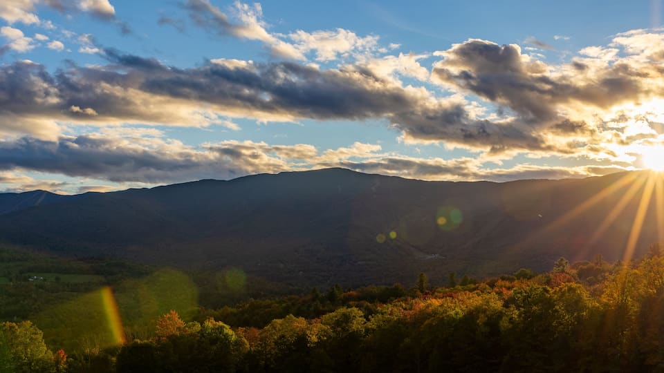 Mt. Ellen, Vermont, sun flare