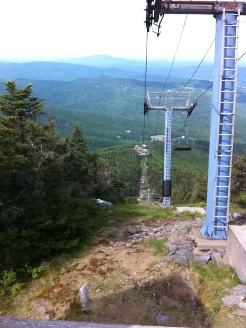 Long trail hiking across the top of Sugarbush Ski Area