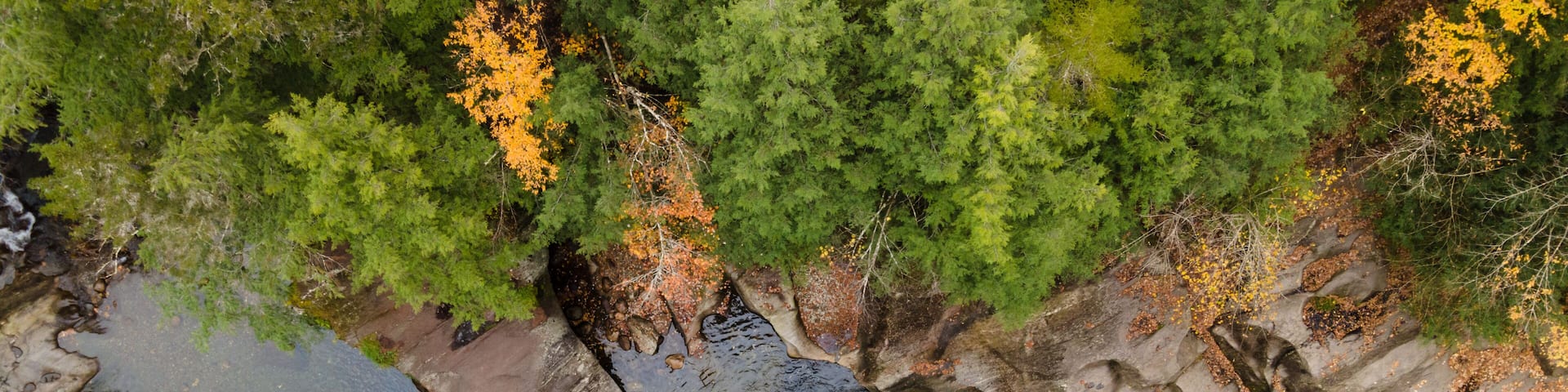 Warren Falls in the Green Mountains of Vermont in the Fall