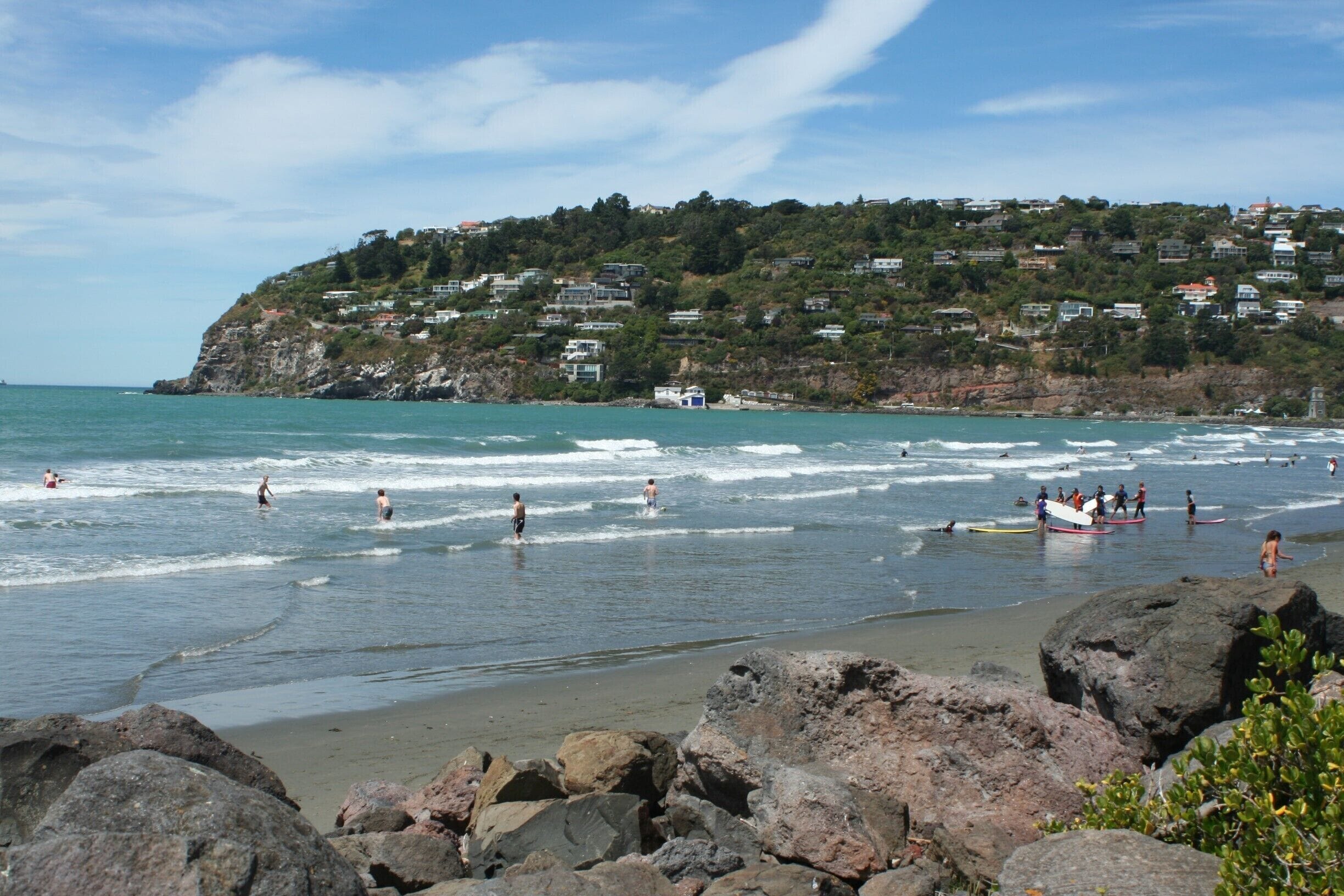 Scarborough beach on a nice spring day. 
