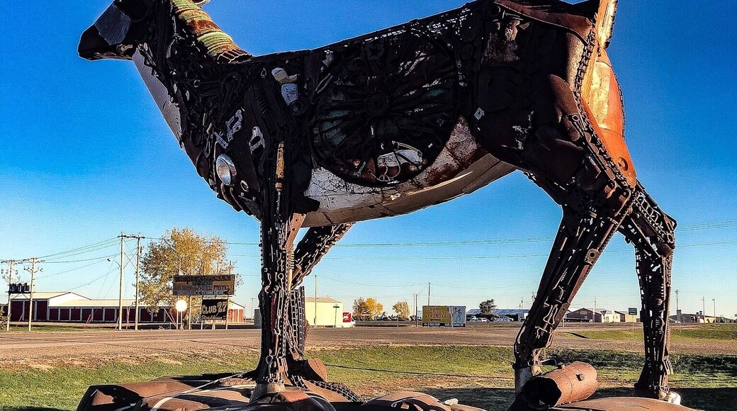 “Scrappy” the whitetail wonder at the intersection of I90 and State Road 73
Completely made from old car parts. A must see