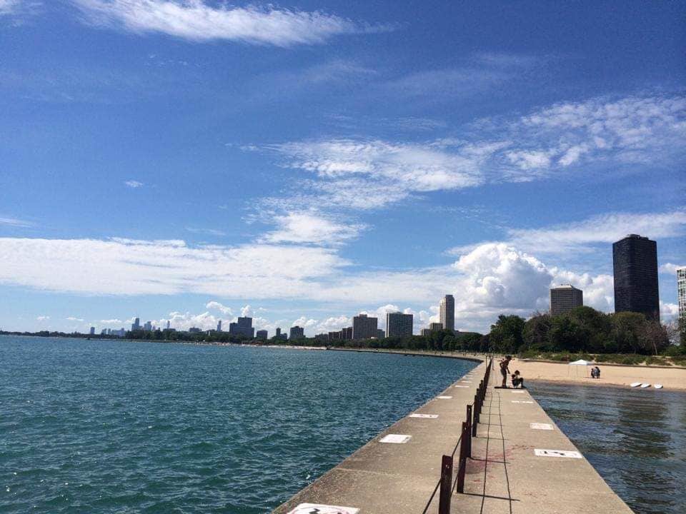 Perfect view of the downtown skyline from the gay beach pier at Hollywood Beach at Kathy Osterman Beach! #LifeAtExpedia