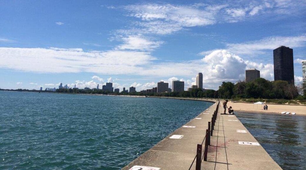 Perfect view of the downtown skyline from the gay beach pier at Hollywood Beach at Kathy Osterman Beach! #LifeAtExpedia