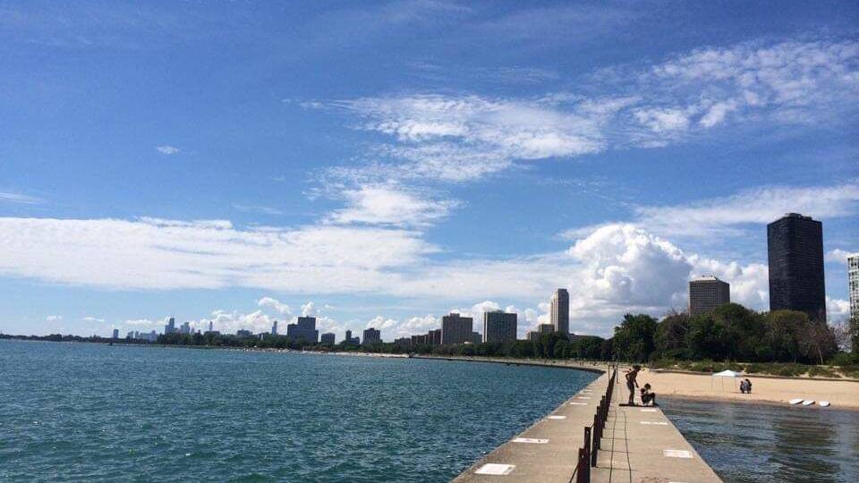Perfect view of the downtown skyline from the gay beach pier at Hollywood Beach at Kathy Osterman Beach! #LifeAtExpedia