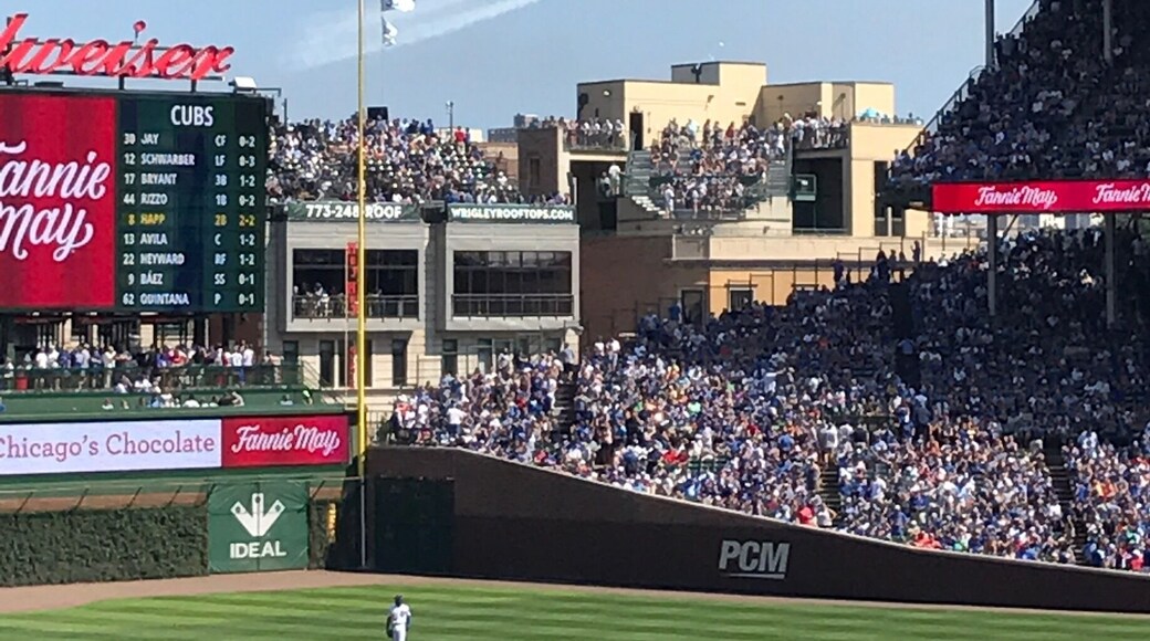 The Blue Angels flying during a baseball game at Wrigley...is there anything more American than that? #lifeatexpedia #summer #chicago