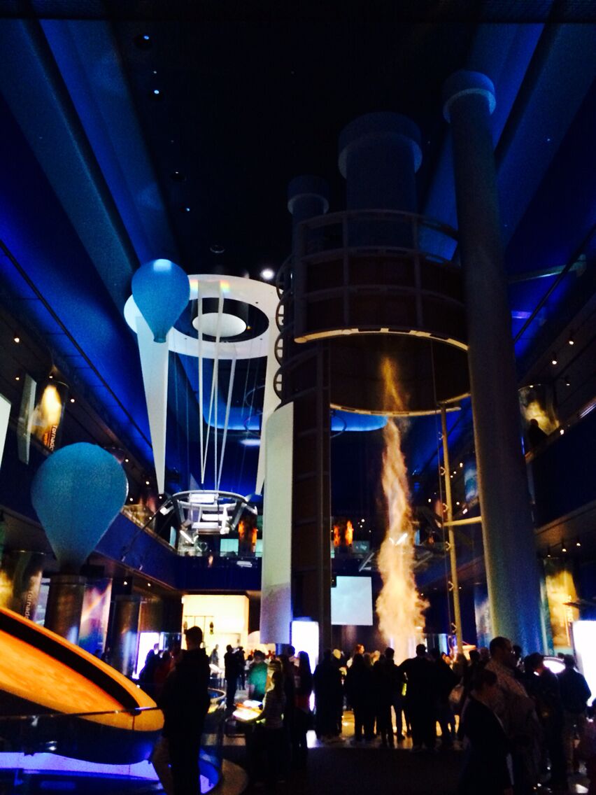 Weather exhibit with housemade lightning, tornadoes and create your own waves.