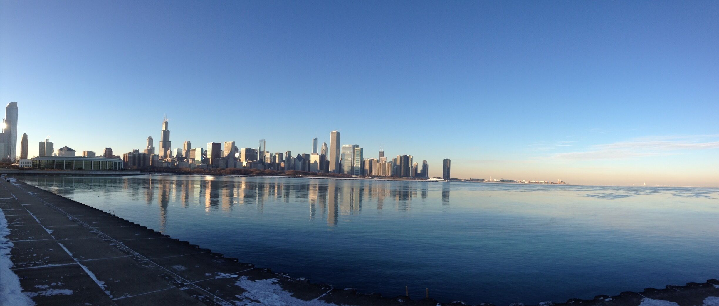 Chicago on a clear winter day.