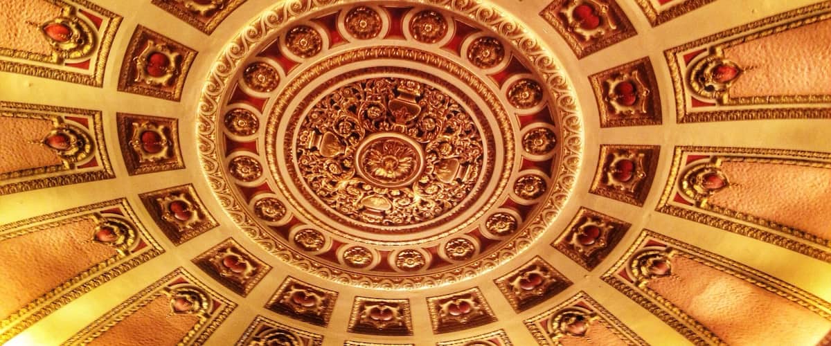 Ceiling of the Cadillac palace ...great place to see a show.