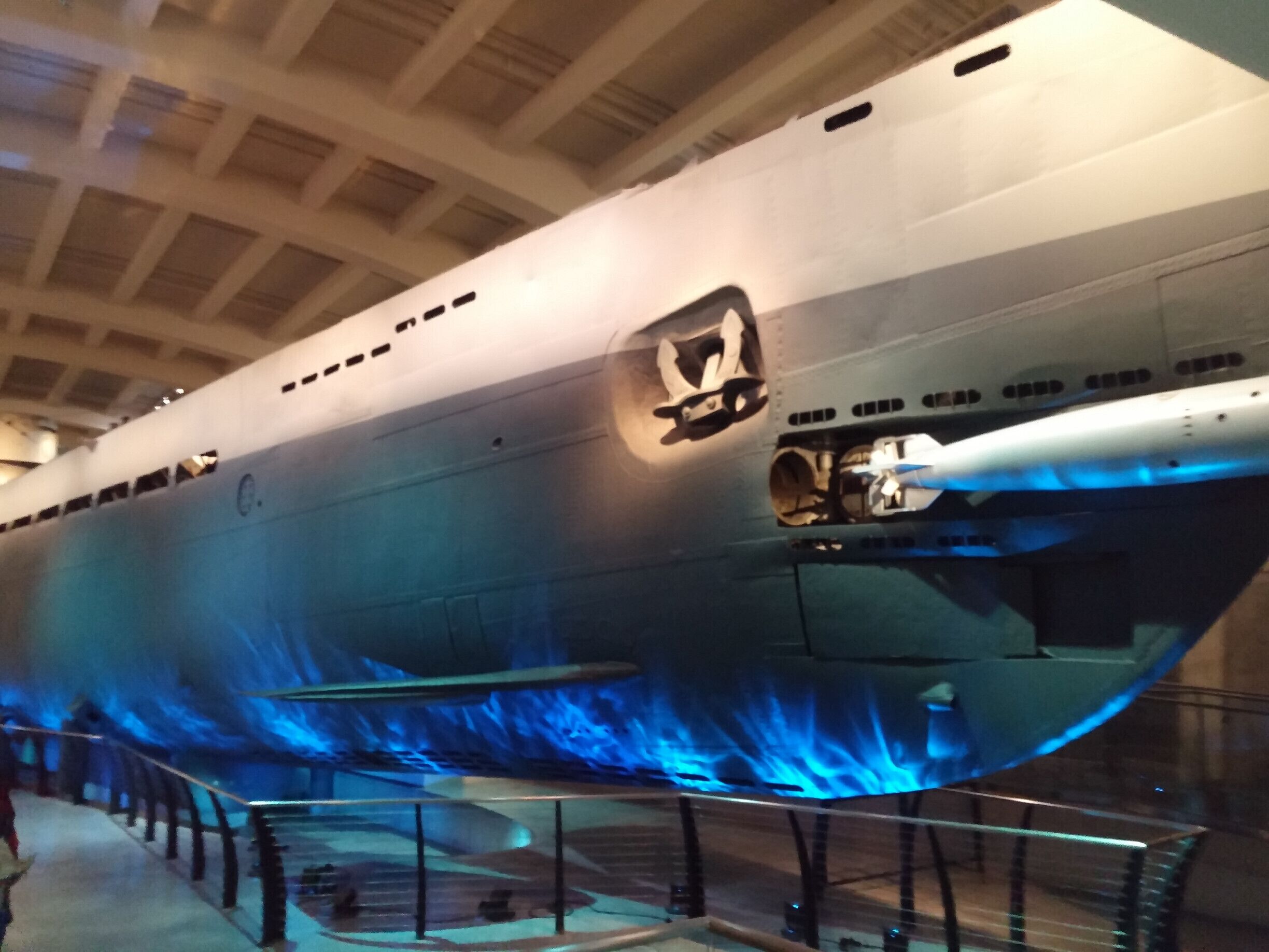 The Museum of Science and Industry has a huge exhibit dedicated to the actual U-505—the only German submarine in the United States.
On June 4, 1944, a German submarine known as U-505 was prowling off the coast of West Africa on a hunt for American and Allied ships, when depth charges from the USS Chatelain blasted the dreaded U-boat out of hiding.