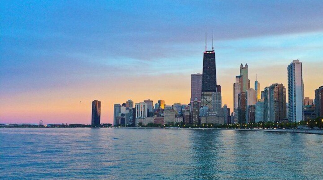 Great view of Chicago from this #beach #architecture #goldenhour